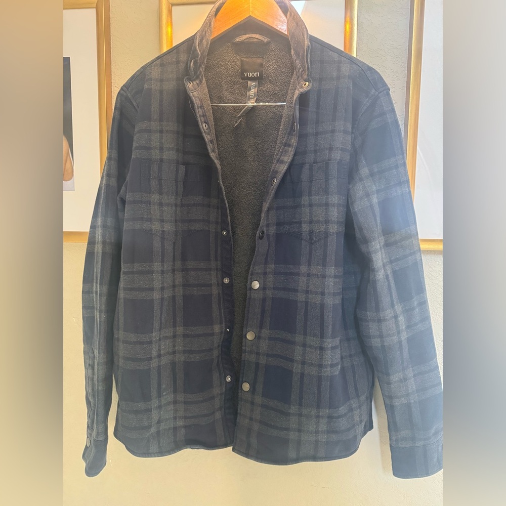 Vuori Range Men's Blue Plaid Jacket